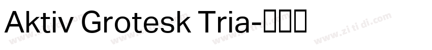 Aktiv Grotesk Tria字体转换